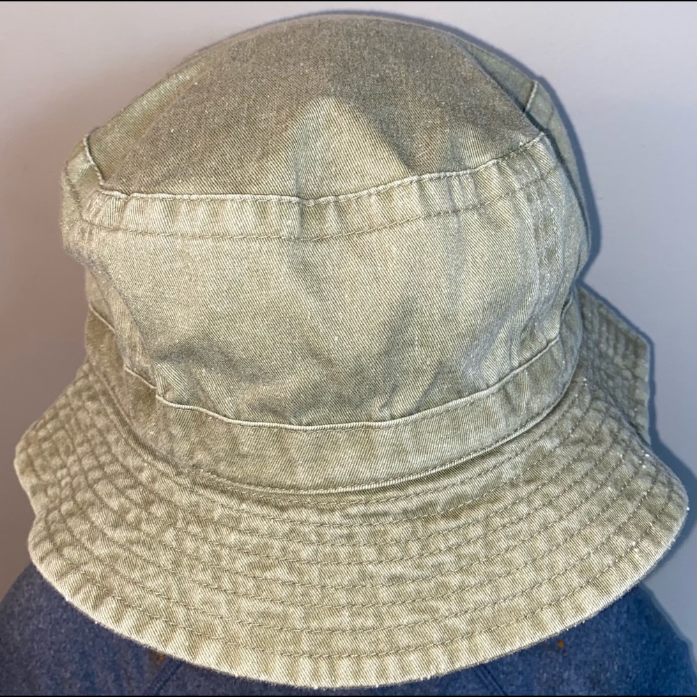 Olive green Toppers brand bucket hat